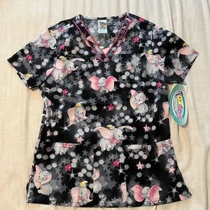 Dumbo Women’s Scrub Top Size XSMALL